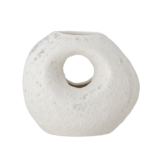 Caia White Stoneware Vase