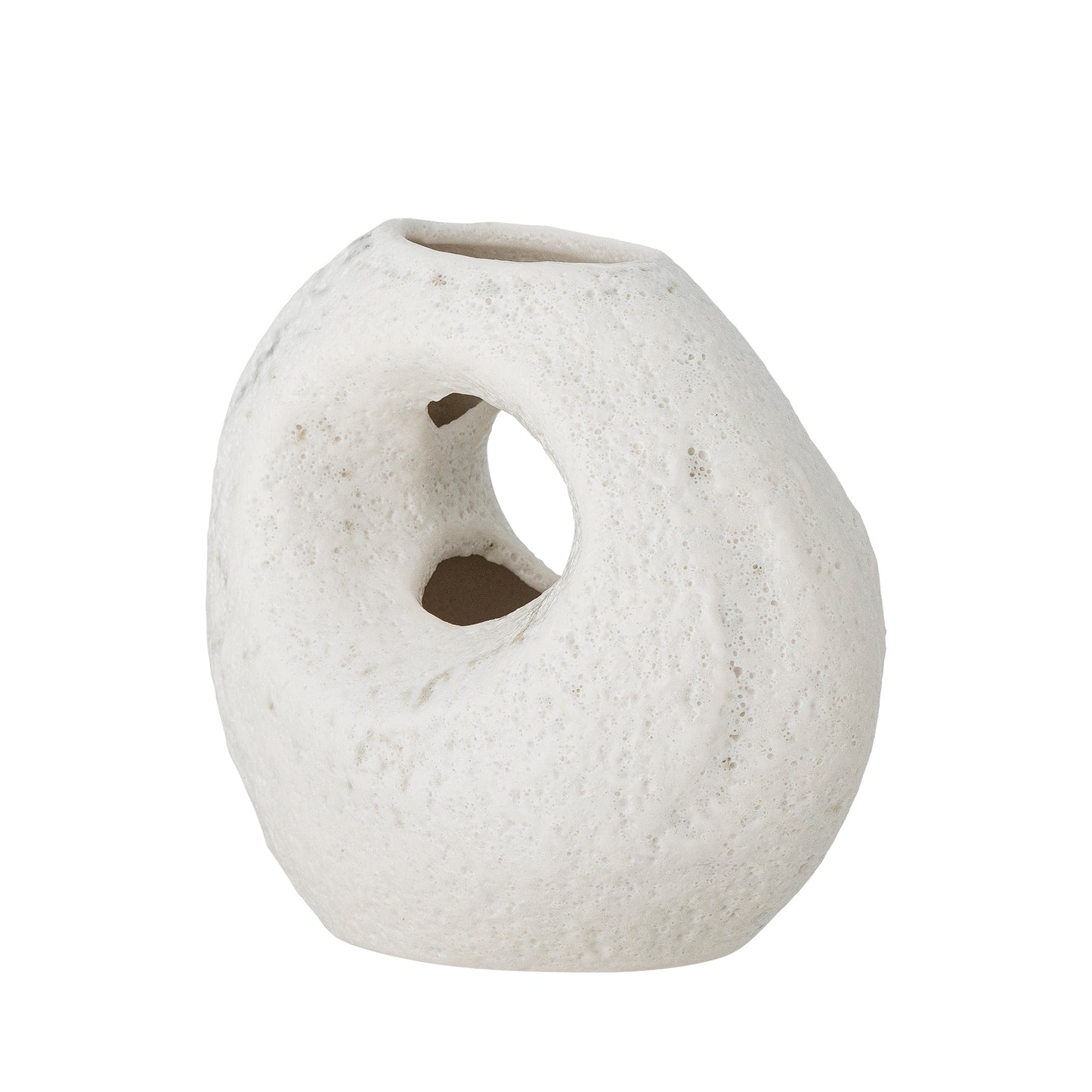 Caia White Stoneware Vase